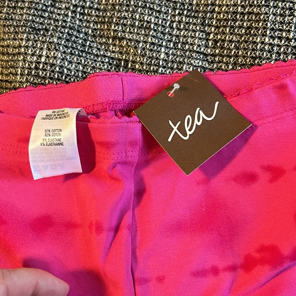 NWT/NWOT: Tea Collection Girls Capri Leggings Pink Tie Die - Picture 3 of 8